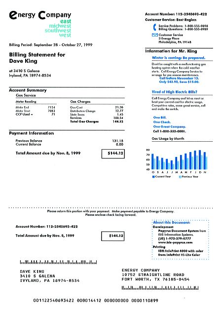 Energy Bill Sample 2