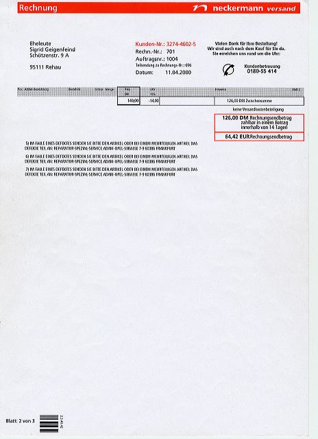Neckermann Bill 7