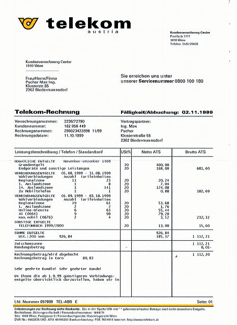 Telekom Austria Bill 1